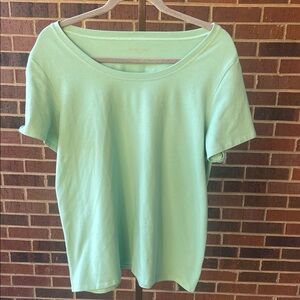 Eileen Fisher Light Green Short Sleeve Tee